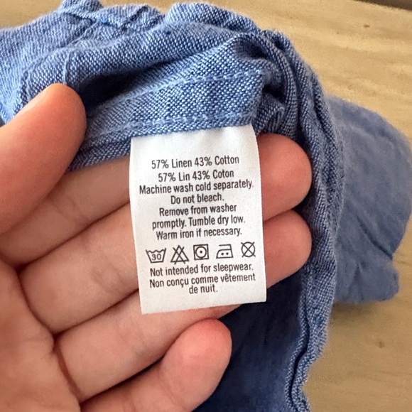 Janie and Jack Blue Kids Button-Up Shirt - Picture 4 of 4